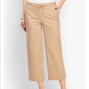 Talbots Wide Crop Rope Tie Pants